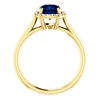 14K Gold Cushion Cut w/ Diamond Ring Setting - Halo Style Ring Mounting