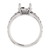 Sterling Silver Round Cut Solitaire Ring Setting - Antique Style Ring Mounting