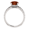 Sterling Silver Oval Cut Solitaire Ring Setting - Antique Style Ring Mounting