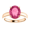 14K Gold Oval Cut Solitaire Ring Setting - Claw Style Ring Mounting