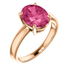 14K Gold Oval Cut Solitaire Ring Setting - Claw Style Ring Mounting