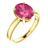 14K Gold Oval Cut Solitaire Ring Setting - Claw Style Ring Mounting