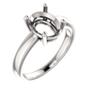 14K Gold Oval Cut Solitaire Ring Setting - Claw Style Ring Mounting
