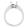 14K Gold Round Cut Solitaire Ring Setting - Claw Style Ring Mounting