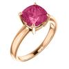 14K Gold Cushion Cut Solitaire Ring Setting - Claw Style Ring Mounting