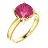 14K Gold Cushion Cut Solitaire Ring Setting - Claw Style Ring Mounting