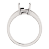 Sterling Silver Cushion Cut Solitaire Ring Setting - Claw Style Ring Mounting