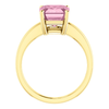 14K Gold Emerald Cut Solitaire Ring Setting - Claw Style Ring Mounting
