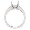 14K Gold Emerald Cut Solitaire Ring Setting - Claw Style Ring Mounting