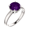 14K Gold Round Cut Solitaire Ring Setting - Claw Style Ring Mounting