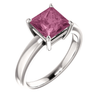 Sterling Silver Square/Princess Cut Solitaire Ring Setting - Claw Style Ring Mounting