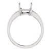 Sterling Silver Square/Princess Cut Solitaire Ring Setting - Claw Style Ring Mounting