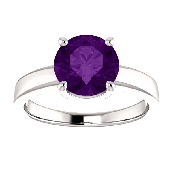 14K Gold Round Cut Solitaire Ring Setting - Claw Style Ring Mounting 14K Gold Round Cut Solitaire Ring Setting - Claw Style Ring Mounting