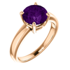 14K Gold Round Cut Solitaire Ring Setting - Claw Style Ring Mounting