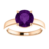14K Gold Round Cut Solitaire Ring Setting - Claw Style Ring Mounting