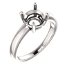 14K Gold Round Cut Solitaire Ring Setting - Claw Style Ring Mounting
