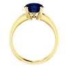 14K Gold Oval Cut Solitaire Ring Setting - Double Claw Style Ring Mounting