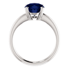 14K Gold Oval Cut Solitaire Ring Setting - Double Claw Style Ring Mounting