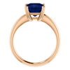 14K Gold Square/Princess Cut Solitaire Ring Setting - Double Claw Style Ring Mounting