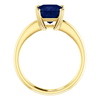 14K Gold Square/Princess Cut Solitaire Ring Setting - Double Claw Style Ring Mounting