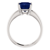 Sterling Silver Square/Princess Cut Solitaire Ring Setting - Double Claw Style Ring Mounting
