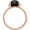 14K Gold Round Cabochon Cut Solitaire Ring Setting - Classic Style Ring Mounting