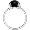 Sterling Silver Round Cabochon Cut Solitaire Ring Setting - Classic Style Ring Mounting
