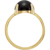 14K Gold Round Cabochon Cut Solitaire Ring Setting - Classic Style Ring Mounting