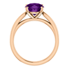 14K Gold Oval Cut Solitaire Ring Setting - Tapered Style Ring Mounting