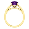 14K Gold Oval Cut Solitaire Ring Setting - Tapered Style Ring Mounting