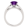 Sterling Silver Oval Cut Solitaire Ring Setting - Tapered Style Ring Mounting
