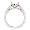 14K Gold Oval Cut Solitaire Ring Setting - Tapered Style Ring Mounting