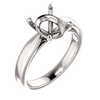 Sterling Silver Oval Cut Solitaire Ring Setting - Tapered Style Ring Mounting