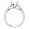 Sterling Silver Round Cut Solitaire Ring Setting - Tapered Style Ring Mounting