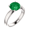 Sterling Silver Round Cut Solitaire Ring Setting - Tapered Style Ring Mounting