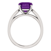 14K Gold Emerald Cut Solitaire Ring Setting - Tapered Style Ring Mounting