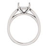 14K Gold Emerald Cut Solitaire Ring Setting - Tapered Style Ring Mounting