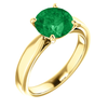 14K Gold Round Cut Solitaire Ring Setting - Tapered Style Ring Mounting