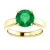 14K Gold Round Cut Solitaire Ring Setting - Tapered Style Ring Mounting