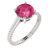 14K Gold Round Cut Solitaire Ring Setting - Braided Style Ring Mounting