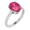 14K Gold Oval Cut Solitaire Ring Setting - Braided Style Ring Mounting