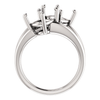 14K Gold Cushion Cut Solitaire Ring Setting - Friendship/Couples Style Ring Mounting