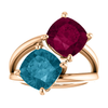 14K Gold Cushion Cut Solitaire Ring Setting - Friendship/Couples Style Ring Mounting