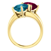 14K Gold Cushion Cut Solitaire Ring Setting - Friendship/Couples Style Ring Mounting
