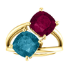 14K Gold Cushion Cut Solitaire Ring Setting - Friendship/Couples Style Ring Mounting