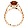 14K Gold Cushion Cut Solitaire Ring Setting - Lasso Rope Style Ring Mounting