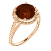 14K Gold Round Cut Solitaire Ring Setting - Classic Rope Lasso Style Ring Mounting