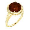 14K Gold Round Cut Solitaire Ring Setting - Classic Rope Lasso Style Ring Mounting