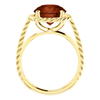 14K Gold Round Cut Solitaire Ring Setting - Classic Rope Lasso Style Ring Mounting