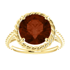 14K Gold Round Cut Solitaire Ring Setting - Classic Rope Lasso Style Ring Mounting